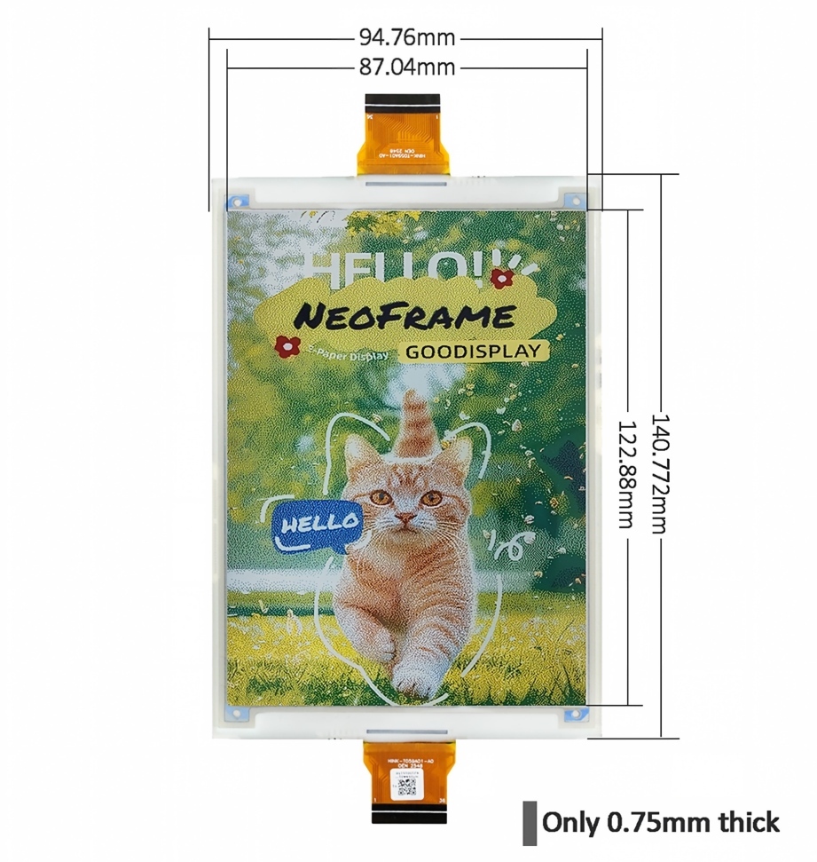 5.9 inch Electronic Paper Module 690x960 Resolution SPI Interface E6 full color E-paper Display