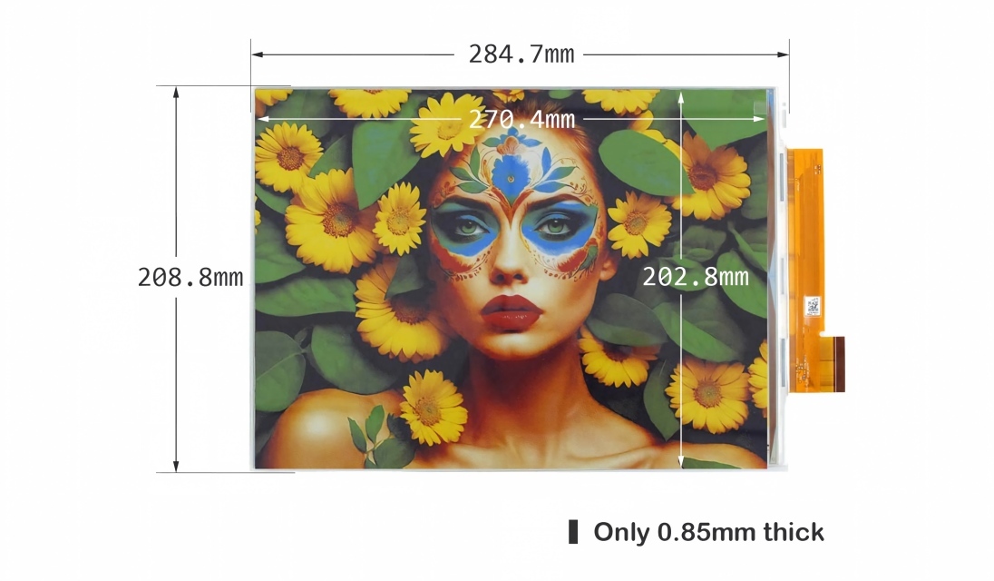 13.3 inch Electronic Paper Module 1200x1600 Resolution QSPI Interface E6 full color E-paper Display